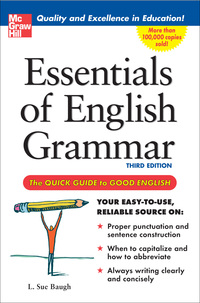Cover image: Essentials of English Grammar 3rd edition 9780071457088