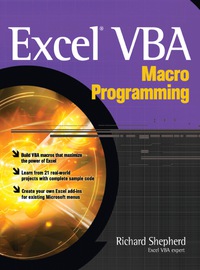 Omslagafbeelding: Excel VBA Macro Programming 1st edition 9780072231441