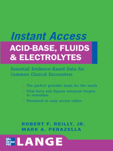 LANGE Instant Access Acid-Base, Fluids, and Electrolytes, 1st Edition - FULL INSTANT DOWNLOAD | PDF DOCX EPUB