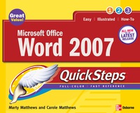 Cover image: Microsoft Office Word 2007 QuickSteps 1st edition 9780071482998