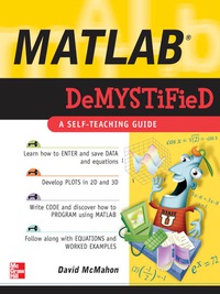 Cover image: MATLAB Demystified 1st edition 9780071485517