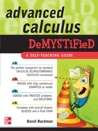 Imagen de portada: Advanced Calculus Demystified 1st edition 9780071481212