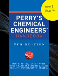 Cover image: PERRYS CHEMICAL ENGINEERS HANDBOOK 8/E SECTION 5 HEAT & MASS TRANSFER 9780071511285