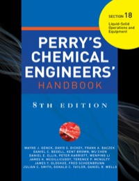 Cover image: PERRYS CHEMICAL ENGINEERS HANDBOOK 8/E SECTION 18 LIQUID-SOLID OPER&EQUP 9780071511414