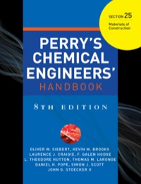 Cover image: PERRYS CHEMICAL ENGINEERS HANDBOOK 8/E SECTION 25 MATERIALS OF CONSTRCTN 9780071542074
