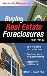 Cover image: BUYING REAL ESTATE FORECLOSURES 3/E 3rd edition 9780071546614