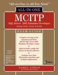 Cover image: MCITP SQL Server 2005 Database Developer All-in-One Exam Guide (Exams 70-431, 70-441 & 70-442) 1st edition 9780071546690