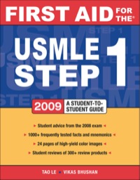 Cover image: First Aid for the USMLE Step 1 2009 19th edition 9780071548960
