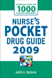Cover image: NURSES POCKET DRUG GUIDE 2009 5th edition 9780071549707