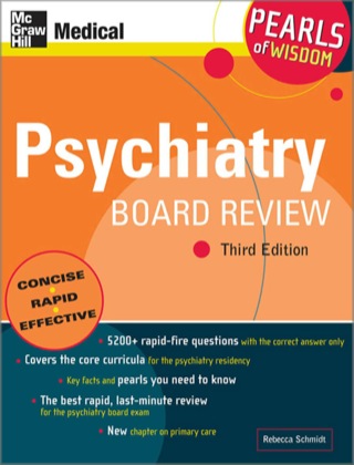 Cover image: Psychiatry Board Review: Pearls of Wisdom 3rd edition 9780071549714