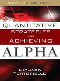 Cover image: Quantitative Strategies for Achieving Alpha 1st edition 9780071549844