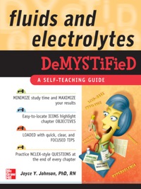 Imagen de portada: Fluids and Electrolytes Demystified 1st edition 9780071496247