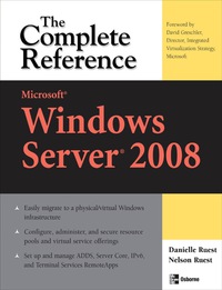 Imagen de portada: Microsoft Windows Server 2008: The Complete Reference 1st edition 9780072263657