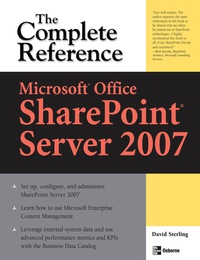 表紙画像: Microsoft® Office SharePoint® Server 2007: The Complete Reference 1st edition 9780071493284