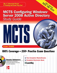 Omslagafbeelding: MCTS Windows Server 2008 Active Directory Services Study Guide (Exam 70-640) (SET) 1st edition 9780071599276