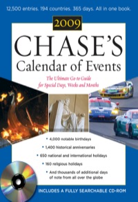 Cover image: Chase's Calendar of Events 2009 (Book + CD-ROM) 9780071599542