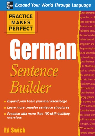 Cover image: Practice Makes Perfect German Sentence Builder 1st edition 9780071599627
