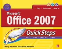 Imagen de portada: Microsoft Office 2007 QuickSteps 1st edition 9780071599856