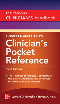 Cover image: Gomella and Haist's Clinician's Pocket Reference 12th edition 9780071602822