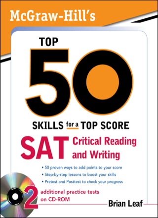Cover image: McGraw-Hill's Top 50 Skills for a Top Score: SAT Critical Reading and Writing 1st edition 9780071613958