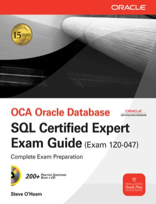 Cover image: OCA Oracle Database SQL Certified Expert Exam Guide (Exam 1Z0-047) 1st edition 9780071614214