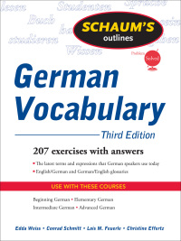 Imagen de portada: Schaum's Outline of German Vocabulary, 3ed 3rd edition 9780071615471