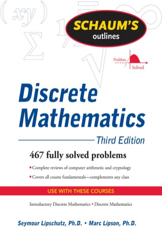 Cover image: Schaum's Outline of Discrete Mathematics, Revised Third Edition 3rd edition 9780071615860