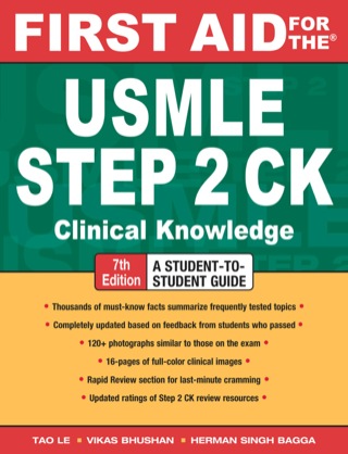 Cover image: First Aid for the USMLE Step 2 CK 7th edition 9780071623544