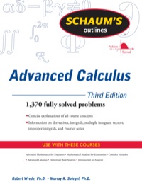 Cover image: Schaum's Outline of Advanced Calculus, Third Edition 3rd edition 9780071623667