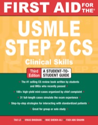 Cover image: First Aid for the USMLE Step 2 CS 3rd edition 9780071624251
