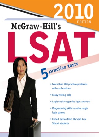 Cover image: McGraw-Hill's LSAT, 2010 Edition 4th edition 9780071624657