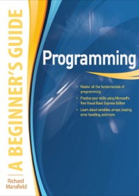 Cover image: Programming A Beginner's Guide 1st edition 9780071624725