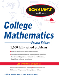 Imagen de portada: Schaum's Outline of College Mathematics, Fourth Edition 4th edition 9780071626477