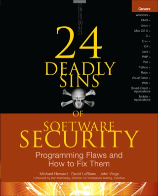 Cover image: 24 Deadly Sins of Software Security: Programming Flaws and How to Fix Them 1st edition 9780071626750