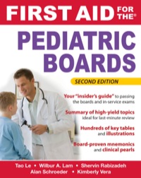 Cover image: First Aid for the Pediatric Boards 2nd edition 9780071626934