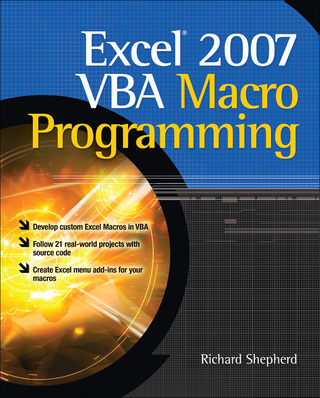 Cover image: Excel 2007 VBA Macro Programming 2nd edition 9780071627009