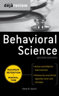 Cover image: Deja Review Behavioral Science 2nd edition 9780071627283