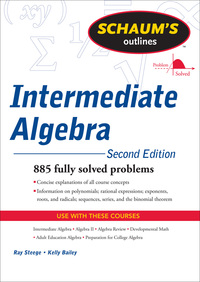 Imagen de portada: Schaum's Outline of Intermediate Algebra 2nd edition 9780071629980