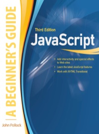 Cover image: JavaScript, A Beginner's Guide 3rd edition 9780071632959