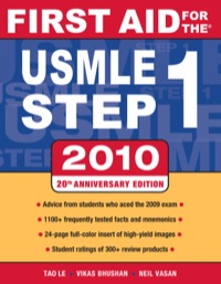 Cover image: First Aid for the USMLE Step 1, 2010 20th edition 9780071633406