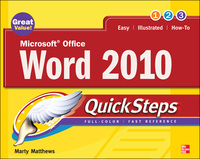 Cover image: Microsoft Office Word 2010 QuickSteps 2nd edition 9780071634878