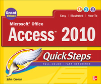 表紙画像: Microsoft Office Access 2010 QuickSteps 2nd edition 9780071634946
