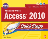 Cover image: Microsoft Office Access 2010 QuickSteps 2nd edition 9780071634946