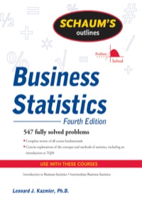 Cover image: Schaum's Outline of Business Statistics 4th edition 9780071635271