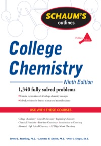 Cover image: Schaum's Outline of College Chemistry 9th edition 9780071635301