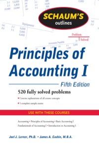 Cover image: Schaum's Outline of Principles of Accounting I 5th edition 9780071635387