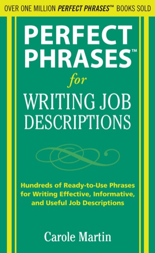 Cover image: Perfect Phrases for Writing Job Descriptions 1st edition 9780071635608