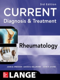 Cover image: Current Diagnosis & Treatment in Rheumatology 3rd edition 9780071638050