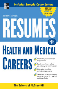 صورة الغلاف: Resumes for Health and Medical Careers 4th edition 9780071545358