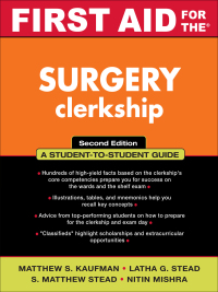 صورة الغلاف: First Aid for the Surgery Clerkship 2nd edition 9780071448710
